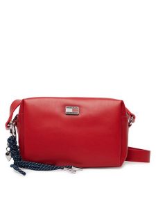 Tommy Jeans Torebka Tjw City Charm Camera Bag AW0AW18456 Czerwony. Czerwone listonoszki Tommy Jeans, bez wzorów, z jeansu, bez dodatków. Za 409,99 zł.