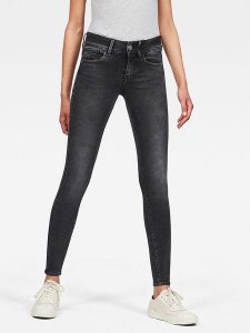 G-Star Dżinsy - Super Skinny fit - w kolorze szarym rozmiar: W26/L32. Szare jeansy G-Star, z aplikacjami. Za 184,46 zł.