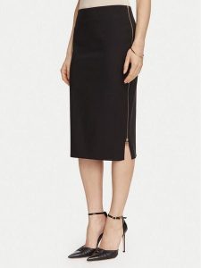 Rinascimento Spódnica ołówkowa CFC0130146003 Czarny Slim Fit. Czarne spódnice Rinascimento, l, bez wzorów, z syntetyku. Za 399,99 zł.