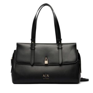 Torebka Armani Exchange. Czarne kuferki Armani Exchange, bez wzorów, bez dodatków. Za 779,99 zł.