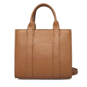 Torebka KARL LAGERFELD. Brązowe torebki klasyczne KARL LAGERFELD, bez wzorów, bez dodatków. Za 519,99 zł.