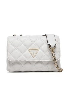 Guess Torebka HWQG87 48740 Biały. Białe listonoszki Guess, z aplikacjami, ze skóry, bez dodatków. Za 289,99 zł.