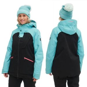 Kurtka zimowa na narty i snowboard damska O'Neill 20K. Czarne kurtki O'Neill, na zimę, bez wzorów, z poliesteru, bez kaptura. Za 469,70 zł.