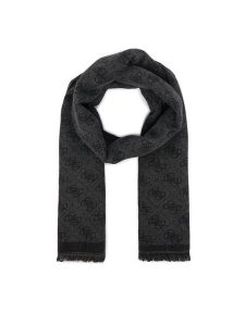 Guess Szalik AM9665 POL03 Szary ciemny. Szare rękawiczki Guess, z aplikacjami, z poliesteru. Za 234,99 zł.