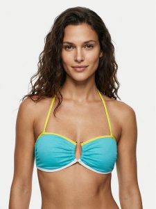 Seafolly Góra od bikini Beach Bound 31283-072 Turkusowy. Niebieskie bikini Seafolly, bez wzorów, z syntetyku. Za 379,99 zł.