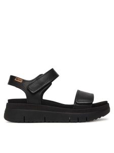 Pikolinos Sandały Palma W4N-0940 Czarny. Czarne sandały Pikolinos, bez wzorów, ze skóry, bez obcasa, na płaskiej podeszwie, bez zapięcia. Za 559,99 zł.