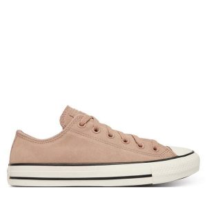 Trampki Converse. Brązowe trampki Converse, bez wzorów, bez zapięcia. Za 349,99 zł.