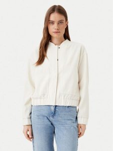Pieces Kurtka bomber Annie 17150150 Biały Regular Fit. Białe kurtki Pieces, m, bez wzorów, z syntetyku, bez kaptura. Za 249,99 zł.