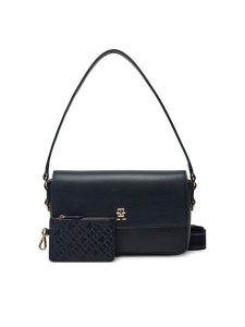Tommy Hilfiger Torebka Th Distinct Conv Crossover AW0AW17219 Granatowy. Niebieskie torebki klasyczne TOMMY HILFIGER, bez wzorów, ze skóry, bez dodatków. Za 339,99 zł.