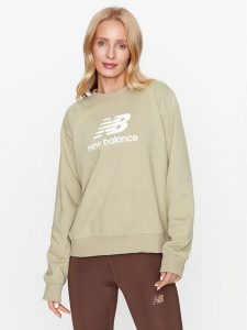 New Balance Bluza Essentials Stacked Logo French Terry Crewneck WT31532 Zielony Regular Fit. Zielone bluzy New Balance, m, bez wzorów, z syntetyku, bez kaptura. Za 169,99 zł.