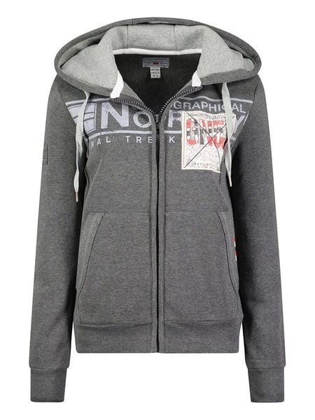 Geographical Norway Bluza "Gwen" w kolorze szarym rozmiar: S. Szare bluzy Geographical Norway, s, bez wzorów, bez kaptura. Za 140,20 zł.