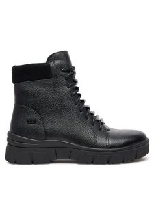 Caprice Trapery 9-26214-43 Czarny. Czarne buty zimowe Caprice, ze skóry, bez obcasa, bez zapięcia. Za 519,99 zł.