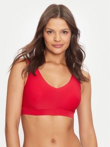 Chantelle Biustonosz top Soft Stretch C16A10 Czerwony. Czerwone topy Chantelle, l, bez wzorów, z syntetyku, bez kołnierzyka, bez ramiączek. Za 149,99 zł.