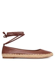 Max Mara Espadryle 2614521012670 Brązowy. Brązowe espadryle Max Mara, bez wzorów, ze skóry, bez obcasa. Za 2 379,00 zł.