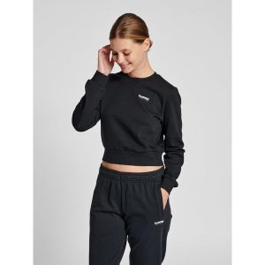 Damska krótka bluza Hummel LGC Shai. Czarne bluzy Hummel, m, bez wzorów, z bawełny, bez kaptura. Za 236,50 zł.