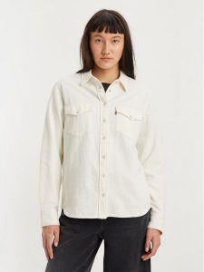 Levi's® Koszula Essential Western 167860014 Écru Regular Fit. Koszule s, bez wzorów, z bawełny, bez kołnierzyka, bez ramiączek. Za 239,99 zł.