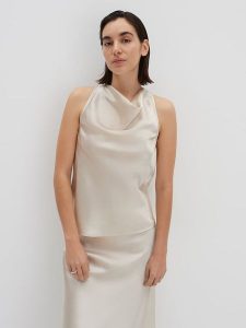 Someday Bluzka w kolorze kremowym rozmiar: 42. Brązowe bluzki someday., bez wzorów, bez kołnierzyka, bez ramiączek. Za 135,81 zł.