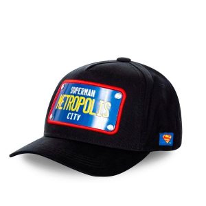 Czapka z daszkiem Capslab Superman Metropolis City DC FG/DC2/1/CAS/SUP1. Czarne czapki CapsLab, bez wzorów. Za 109,00 zł.