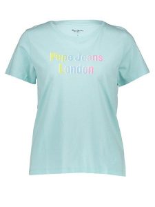 Pepe Jeans Koszulka w kolorze błękitnym rozmiar: XS. Niebieskie bluzki Pepe Jeans, xs, bez wzorów, z bawełny, bez kołnierzyka, bez ramiączek. Za 70,45 zł.