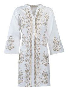 BLE Tunika w kolorze białym rozmiar: onesize. Białe tuniki BLE, na co dzień, bez wzorów, z bawełny, bez kołnierzyka, bez ramiączek. Za 57,06 zł.