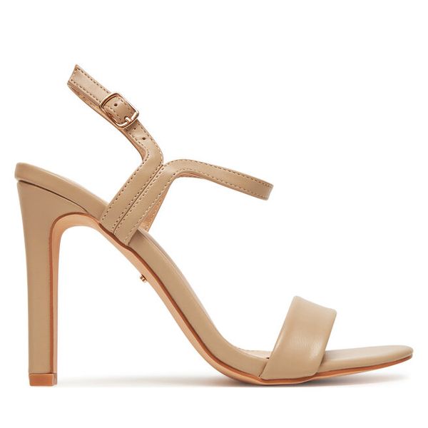 Sandały DeeZee. Brązowe sandały DeeZee, bez wzorów, bez obcasa, na szpilce, bez zapięcia. Za 129,99 zł.