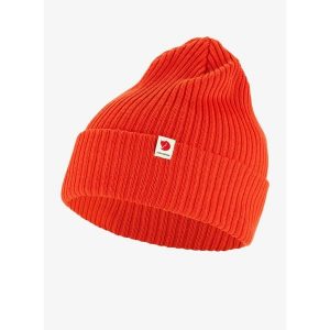 Czapka zimowa Fjallraven Rib Hat - flame orange. Brązowe czapki Fjällräven, bez wzorów, sportowe. Za 137,99 zł.