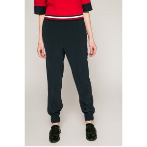 Tommy Hilfiger - Spodnie Maddox. Spodnie z wysokim stanem marki TOMMY HILFIGER. W wyprzedaży za 269,90 zł.