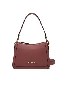 Valentino Torebka Ivy VBS8NR13 Różowy. Czerwone listonoszki Valentino, bez wzorów, ze skóry, bez dodatków. Za 329,99 zł.