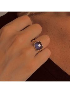 OR Carats Złoty pierścionek z kamieniem szlachetnym rozmiar: 52. Niebieskie pierścionki OR Carats, z kwarcem, złote. Za 869,99 zł.