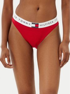Tommy Hilfiger Figi klasyczne UW0UW06038 Czerwony. Czerwone figi TOMMY HILFIGER, bez wzorów, z bawełny. Za 69,99 zł.