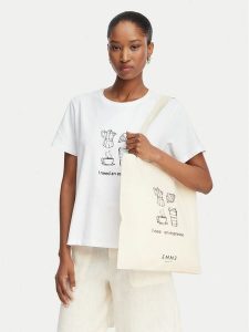 Marella T-Shirt Gola 2615971072 Écru Regular Fit. Białe t-shirty Marella, s, bez wzorów, z bawełny, bez kołnierzyka, bez ramiączek. Za 263,99 zł.