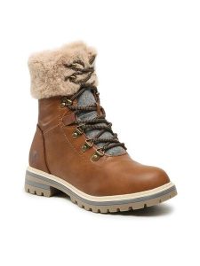 Kimberfeel Trapery Pixie Brązowy. Brązowe buty zimowe Kimberfeel, ze skóry, bez obcasa, bez zapięcia. Za 529,99 zł.