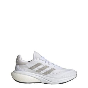 Buty Supernova 3 Running. Białe buty sportowe ADIDAS, bez wzorów, z materiału, bez zapięcia, do biegania. Za 468,50 zł.