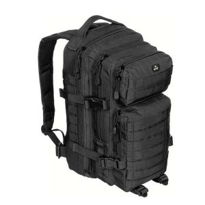 Modularny plecak Assault, 30 litrów, wiele kieszeni, czarny MFH. Czarne plecaki MFH MAX FUCHS. Za 294,18 zł.