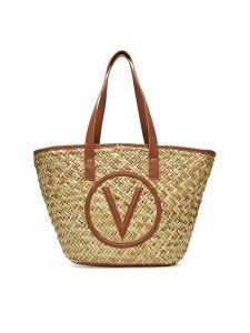 Valentino Torebka Samuela VBG90O01 Beżowy. Brązowe shopper bag Valentino, bez wzorów, z tworzywa sztucznego, bez dodatków. Za 309,99 zł.