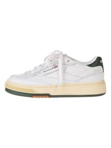 Reebok Skórzane sneakersy "Club C Vintage" w kolorze biało-oliwkowym rozmiar: 36,5. Białe trampki Reebok, bez wzorów, bez zapięcia. Za 319,95 zł.