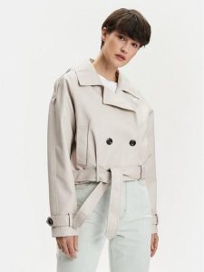 ONLY Kurtka z imitacji skóry Vera 15308584 Szary Regular Fit. Szare kurtki ONLY, l, bez wzorów, ze skóry, bez kaptura. Za 209,99 zł.