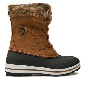 Śniegowce Kimberfeel. Brązowe buty zimowe Kimberfeel, bez obcasa, bez zapięcia. Za 429,99 zł.