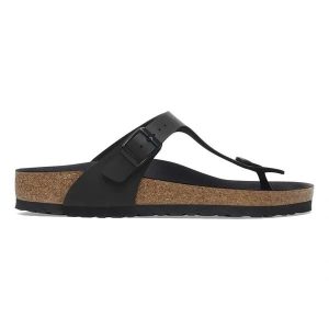 Birkenstock Gizeh BF Triples Black Japonki damskie. Czarne klapki Birkenstock, bez wzorów, z mikrofibry, bez obcasa. Za 379,99 zł.
