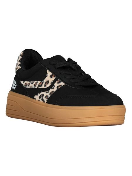 Geographical Norway Sneakersy "Oleopar" w kolorze czarno-beżowo-jasnobrązowym rozmiar: 36. Czarne trampki Geographical Norway, bez wzorów, bez zapięcia. Za 95,92 zł.