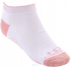 Skarpety do squasha Karakal X2+ Trainer biało-różowe 36/40. Białe skarpetki KARAKAL, bez wzorów, z bawełny. Za 29,99 zł.