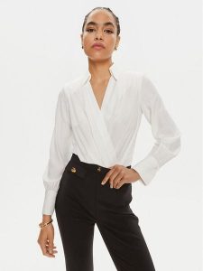 Elisabetta Franchi Body CB-007-46E2 Biały Regular Fit. Białe body i gorsety Elisabetta Franchi, bez wzorów, z wiskozy. Za 1 329,00 zł.