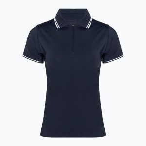 Koszulka damska Wilson Team Polo. Niebieskie bluzki Wilson, bez wzorów, sportowe, bez kołnierzyka, bez ramiączek. Za 229,99 zł.