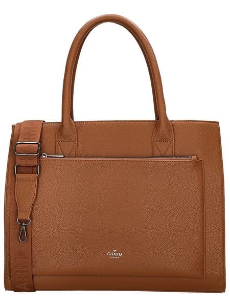 Charm Torebka w kolorze jasnobrązowym - 40 x 32 x 13 cm rozmiar: onesize. Brązowe torebki klasyczne Charm, bez wzorów, z materiału, przez ramię, bez dodatków. Za 153,34 zł.