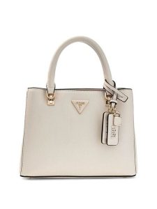 Guess Torebka 179058 Beżowy. Brązowe kuferki Guess, z aplikacjami, ze skóry, bez dodatków. Za 639,99 zł.