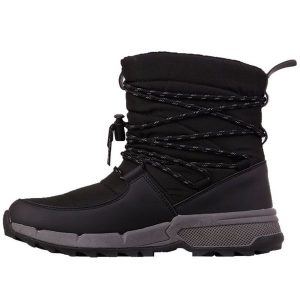 Buty Kappa Numar W 243239 1171 czarne. Czarne buty zimowe z gumy, bez obcasa, bez zapięcia. Za 280,78 zł.
