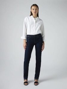 Levi's Dżinsy "712" - Slim fit - w kolorze granatowym rozmiar: W29/L32. Niebieskie jeansy Levi's®, z aplikacjami. Za 239,40 zł.