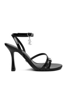 Juicy Couture Sandały EO-LS955554-8 Czarny. Czarne sandały Juicy Couture, bez wzorów, z materiału, bez obcasa, na szpilce, bez zapięcia. Za 249,99 zł.