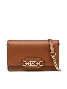 MICHAEL Michael Kors Torebka Heather 32F2G7HC1L Brązowy. Brązowe listonoszki MICHAEL Michael Kors, bez wzorów, ze skóry, bez dodatków. Za 499,99 zł.