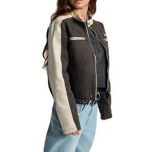 Kurtka VANS RYDEN BIKER JACKET FAD Brązowy. Brązowe kurtki Vans, bez wzorów, z tkaniny, bez kaptura. Za 425,08 zł.